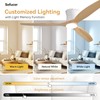 Sofucor 52" Smart Ceiling Fan, Solid Wood Ceiling Fan with