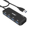 USB Hub, 4-Port USB 3.0 Hub with 2ft Cable, Ultra-Slim