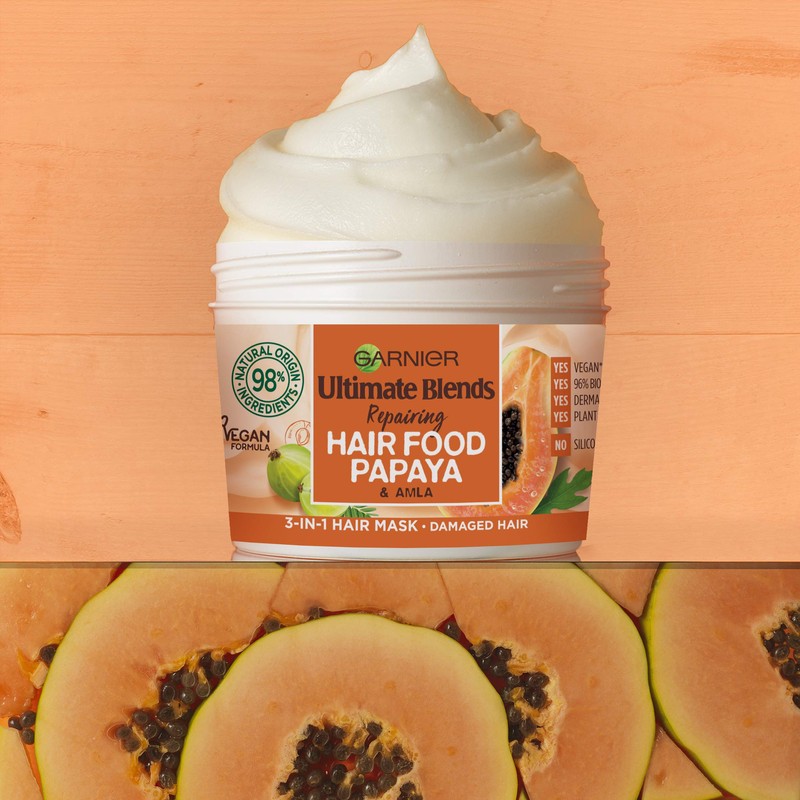Garnier Ultimate Blends Hair Food Papaya 3-in-1 Damaged Hair Mask