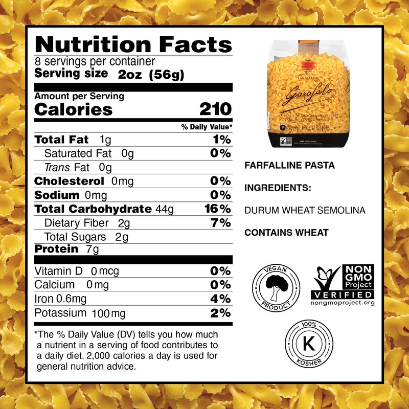 Garofalo - Premium Durum Wheat Semolina Farfalline Pasta, Italian Made,