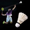 Yuecoom 12Pcs White Goose Feather Badminton Shuttlecocks, High Speed Badminton