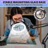 30X 10X Large Floor Magnifying Glass with Light and Stand,72