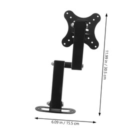 TEHAUX Monitor Stand Monitors Screen Swivel Adjustable Display Bracket Removable Television Mounted Wall Living Monitor Mount Monitor Bracket Black Iron