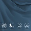 wyewye Double Fitted Sheet, Deep Blue, 135x190 cm with 40