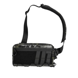 TACTICAL_GEEK Cache L3 EDC Lightweight Sling Bag Chest Crossbody Bag for Men Women Compact Bum Bag Adjustable Shoulder Bag Shoulder Bag Chest Bag for Travel School Hiking, X-pac Multicam Black