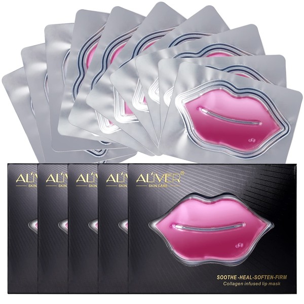 Crystal Cherry Lip Mask, Pack of 10 Lip Masks, Anti-Ageing Anti-Dry Anti-Wrinkle Lip Care Shine Film, Effectively Moisturising Nourishes Your Lip Skin.