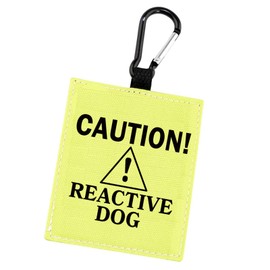 Dog Reactive Alert Hanging Patch Caution Stop Dog Alert Hanging Patches Nervous Dog Hanging Dog Alert Patch (C-Reactive Dog)