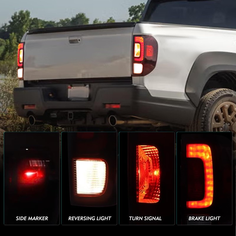 TUSDAR-LED Tail Light Assembly For 2017-2023 Honda Ridgeline Rear Tail