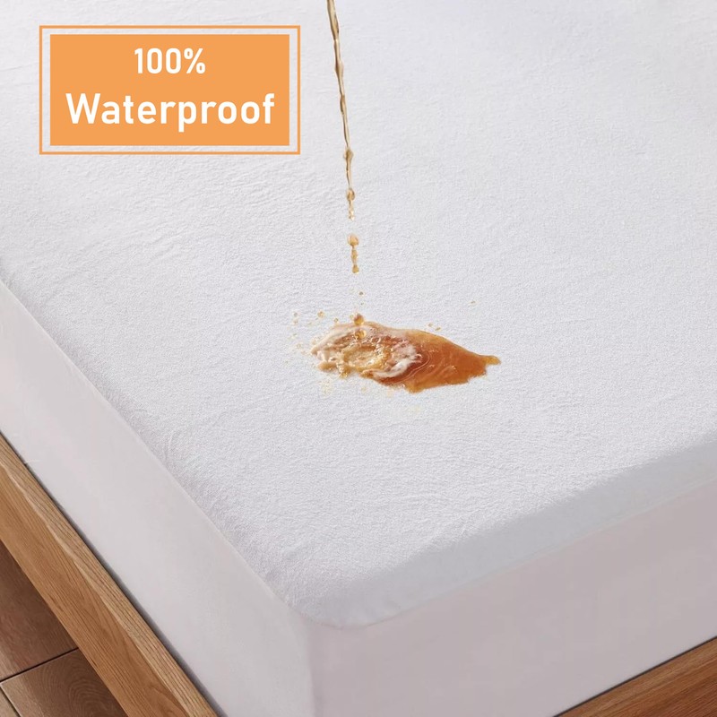Prime Linens Terry Towel Mattress Protector Waterproof Dust Mite Proof