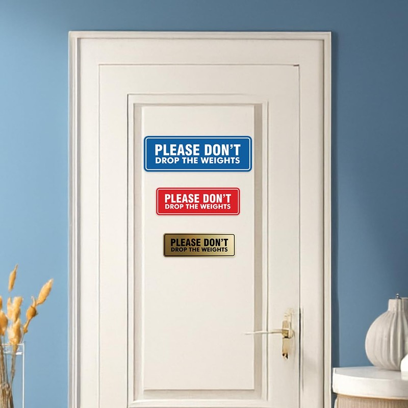 Signs ByLITA Standard Please Don't Drop The Weights Sign (Red)
