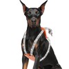 WOOFUU Rhinestone Dog Harness, Pink Leather No Pull Vest with