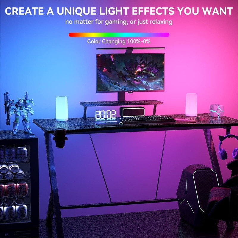 ROOTRO Touch Bedside Table Lamp, [Sleek Design & RGB Mode]