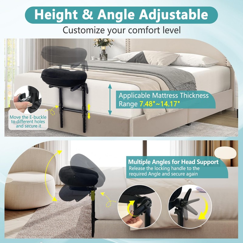 Mattress Top Massage Kit, Massage Headrest Face Pillow for Bed