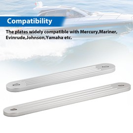 MXSAG TSP-1 & TSP-2DP Transom Support Plate Kit, Features Standard Bolt Holes, Made of 3/8" cast Aluminum, Packaged as 2-Pack.