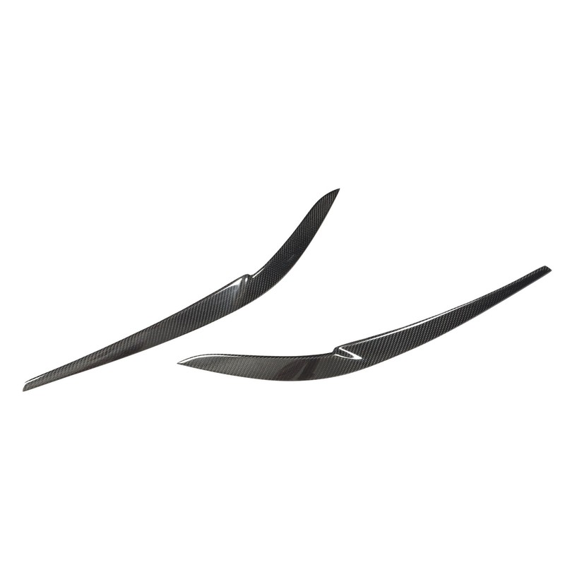 1Pair Headlight Eyelid Trim Protective Stylish Carbon Fiber Headlight Eyebrow