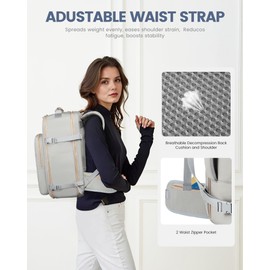 LOVEVOOK Travel Backpack for Women with Waist Strap,40L Cute Carry on Backpack Travels Essentials Personal Item Backpack for Traveling on Airplane,Large Carry on Luggage Travel Bag Flight Approved