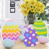 Threan 3 Pcs Easter Egg Table Wooden Signs Egg Farmhouse