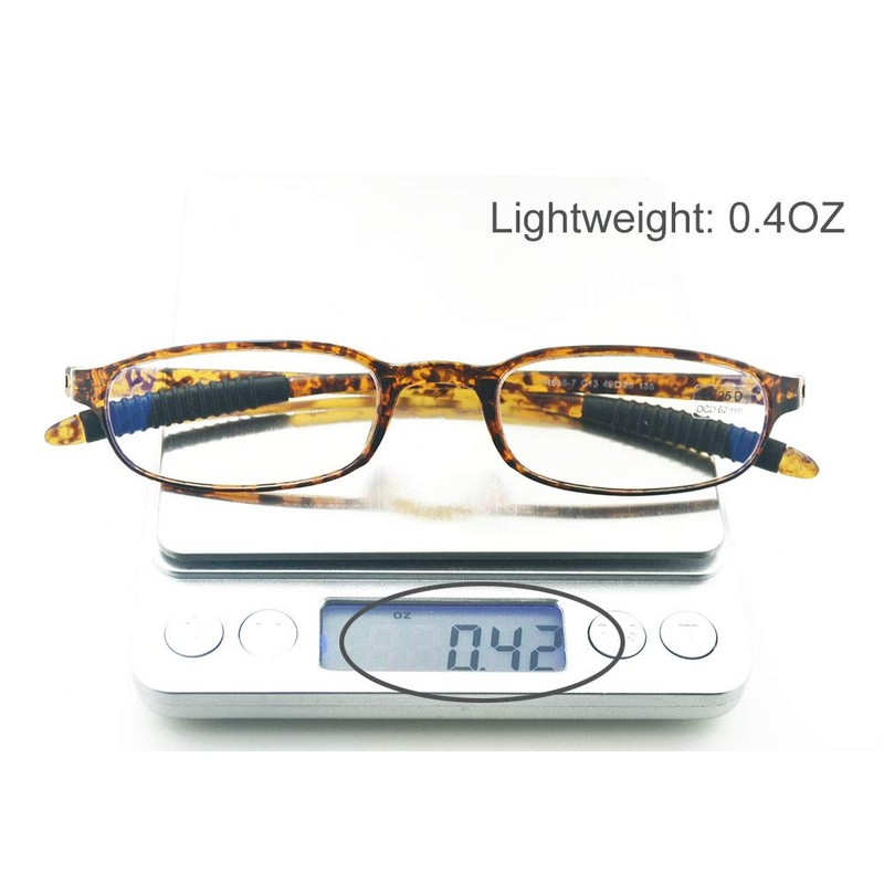 Mcoorn Tortoise Blue Light Blocking Reading Glasses(Flexible and Lightweight) Plastic