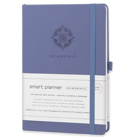 Smart Academic Planner - A5 Size 8.6 x 5.7 inches - Undated Daily Planner for School - Daily, Weekly, and Monthly Scheduling - Student Planner for Maximizing Focus and Productivity (Lavender)