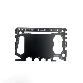 46 in 1 Multitool Wallet Card Tool Stainless Steel Stocking Stuffers Gifts Outdoor Camping Survival Accessories Multipurpose Gear Gadget, Wrenches, Screwdrivers