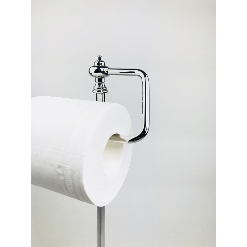 SunnyPoint Bathroom Free Standing Toilet Tissue Paper Roll Holder Stand