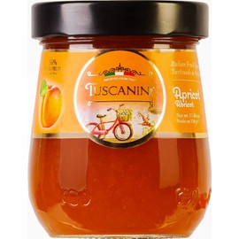 Tuscanini Premium Italian Apricot Preserves, 11.64 oz Jar, Spreadable Fruit Jam, No High Fructose Corn Syrup, No Preservatives, Non GMO, Gluten Free