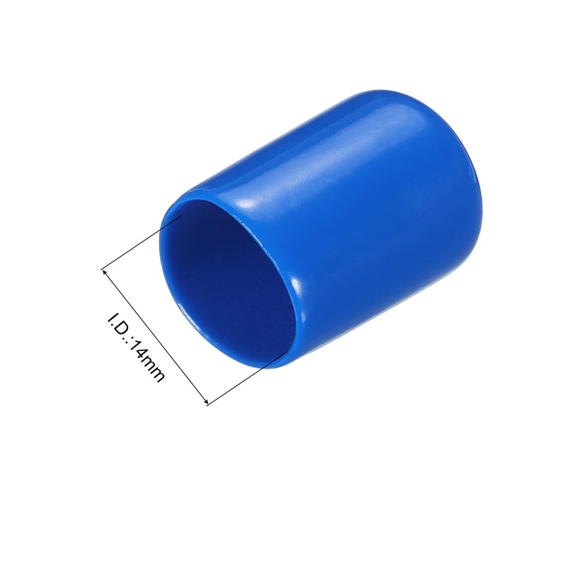 sourcing map 20pcs Rubber End Caps 14mm ID Vinyl PVC