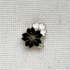 StewArt Stitches Black and White Flowers Enamel Needle Minder, Fridge
