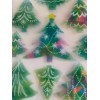 CHRISTMAS GLITTERED 3D VELLUM DECORATED GLITTER TREES COLORFUL GLITTER TREES