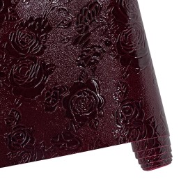 30cmx135cm Roll Rose Pattern Faux Leather Leatherette Fabric Synthetic Leather for Diy Making Bag Shoes CraftsColor: XHT-6917-3