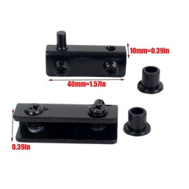 TEYOUQU2 Pcs Black Hinges Pivot Hinges Clamp Glass Door Hinge Adjustable Cabinet Pivot Hinge Clip Replacement Kit Fit for 3-6mm/1/8 or 1/4 inch Glass Door Hinges for Free-Swinging Glass Doors