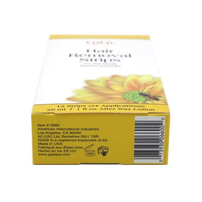 지지 스트립 바디 제모 12 스트립(24개 적용)(2팩) Wax Strips Body