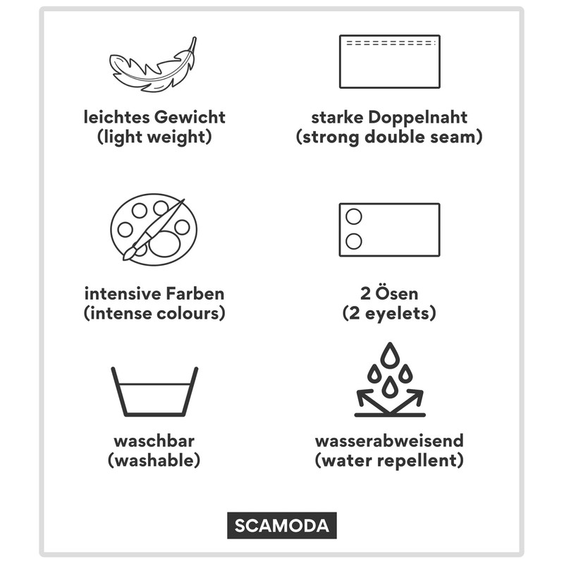 SCAMODA Flag, Made of Weatherproof Material, with Metal Eyelets, Outdoor