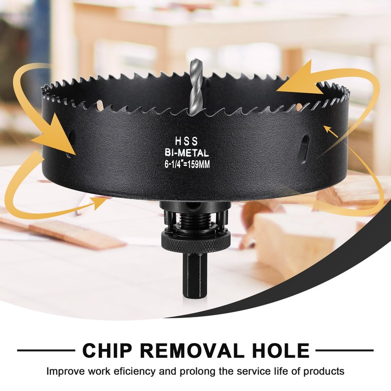 6 1/4 inch Hole Saw Drill Bit for Metal and