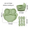 IDVVSSX Owl Shape Silicone Baby Feeding Set, Toddler Suction Plates