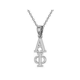 King Greek Alpha Phi Necklace 18" - Sterling Silver