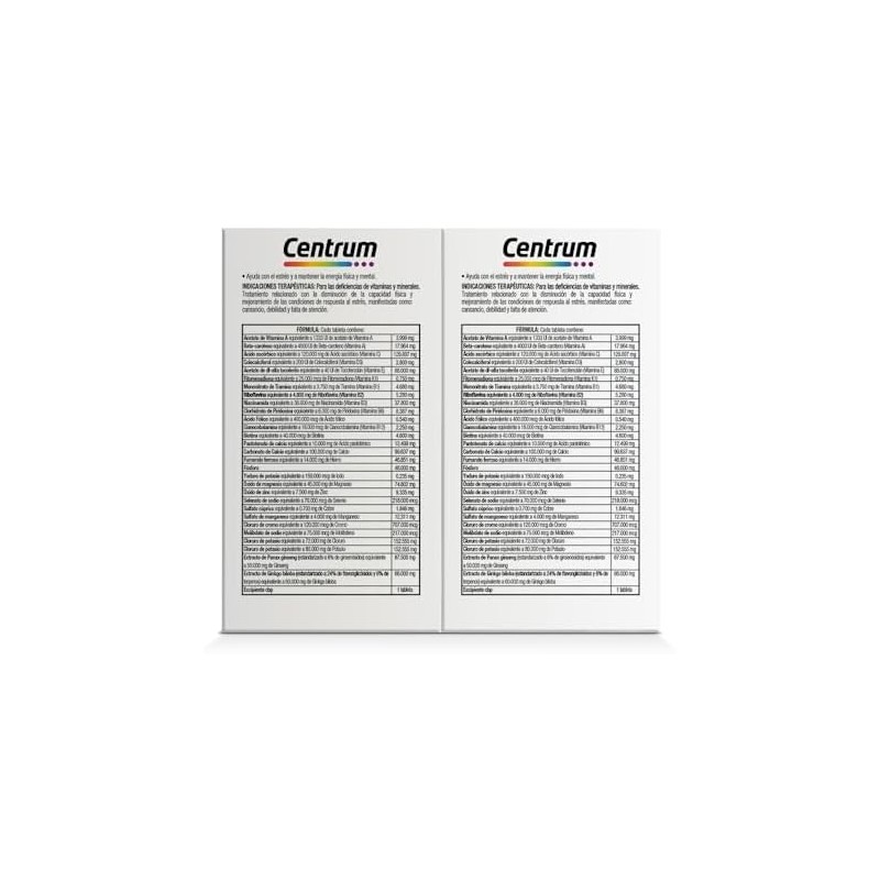 Centrum Performance Multivitaminico, Con Complejo B y Magnesio, 2 pack