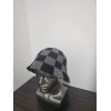 Black And Gray Crochet Checkered Bucket hat festival Boho Hippie