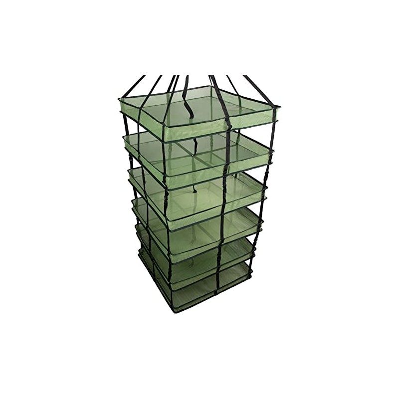 Grow1 Large Square Drying Rack 6 Layer, 5 Feet
