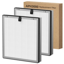 APH3000 Replacement Filter Compatible with KNKA APH3000 Air Purifi-er, 3-IN-1 H13 True HEPA, Activated Carbon Filter for Dust Pollen Pet Dander Odor Smoke, 2 Pack