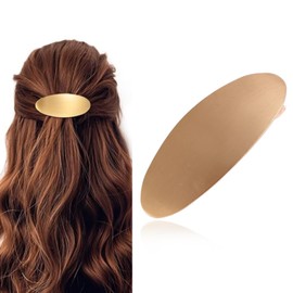 Gold Metal Ponytail Hair Clips Hair Cuffs, Ponytail Holder Retro French Barrettes Large For Women Girls Long Thick Curly Hair Decorative Accessories