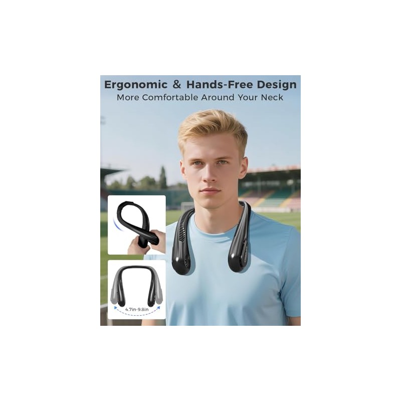 COMLIFE Portable Bladeless Neck Fan - Rechargeable Cooling Device