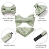 HISDERN Men's Bow Tie Floral Self Bow Tie and Pocket