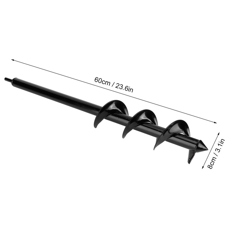 Flower Planting Auger Iron Planter Digging Spiral Drill Bit Garden
