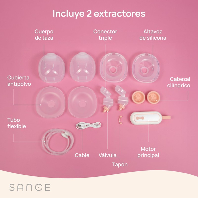 SANCE Extractor de Leche Electrico Manos Libres Doble - Saca