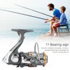 11 Shaft Bevel Connection Shallow Spool Lure Spinning Reel Fishing