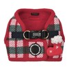 Puppia Festive Vest Dog Harness Step-in Warm Winter Checkered Pattern