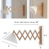 PEAUARL Plug in Mounted Wall Sconce, Swing Arm Wall Lamp