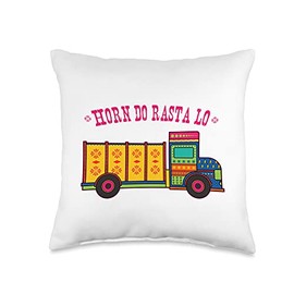 Horn Do Rasta Lo Pakistani Truck Art Throw Pillow