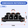 Bwintech 5 pieces 8 mm OD straight connectors, 5-way quick